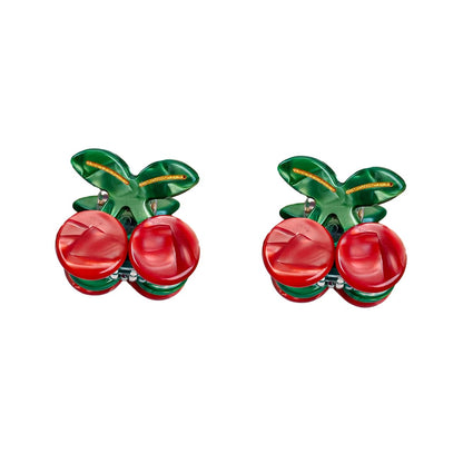 Mini Strawberry Hair Clip,Acetate Claw Clips,Hair Clips for Women,Pack of 2