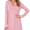 Anjue Pajama Nightgowns for Women Button Down Pajamas Tops Short/Long Sleeve Sleepwear Sleep Shirts Nightdress S-XXL